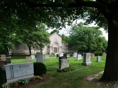 upright monuments in cemetery