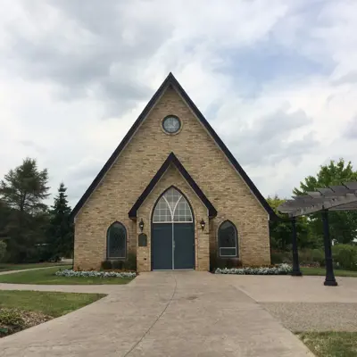 view of chapel with patio in front