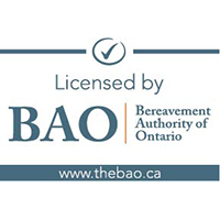 Licensed by BAO, Bereavement Authority of Ontario www.thebao.ca